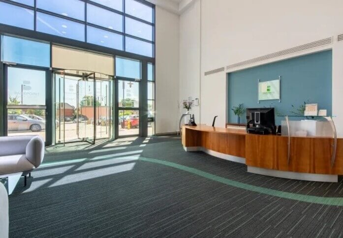 Reception area at 377-399 London Road, Regus in Camberley