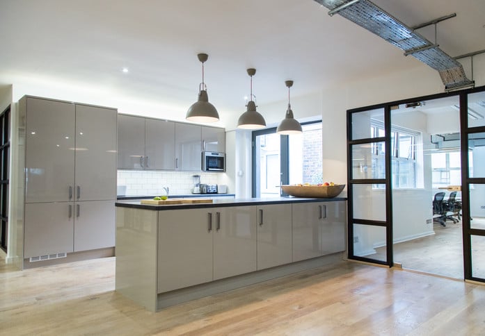 Kitchenette at Goswell Road, Treehouse Project Limited in Clerkenwell