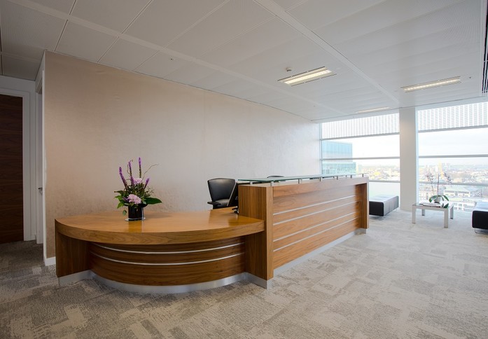 Reception at 30 Crown Place, Bourne Office Space Limited in Liverpool Street