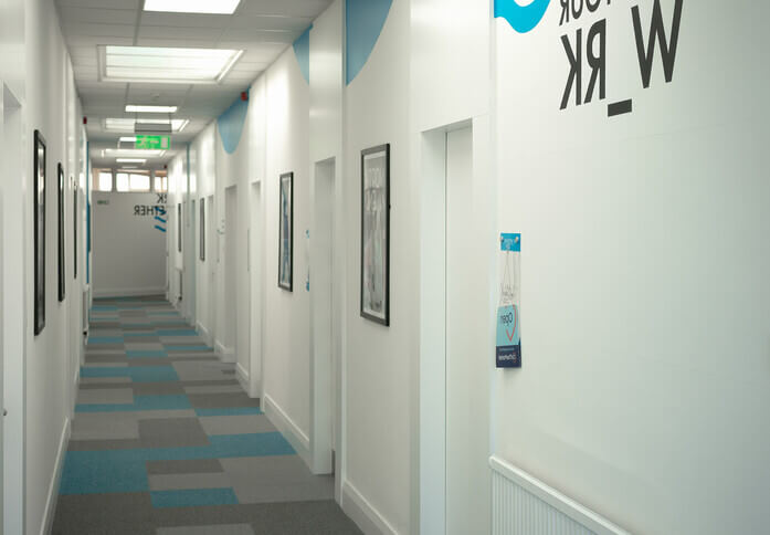 The hallway at The Watermark - Preston Business Centre, Mayfair Investment Properties in Preston