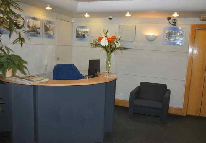 Reception in Docklands Business Centre, Hastingwood securities, Docklands
