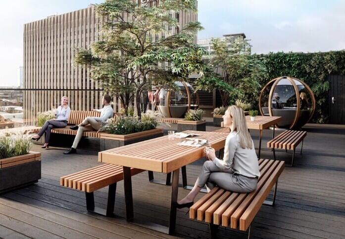 Roof terrace at 10X, Space Made Group Limited in Birmingham, B1 - West Midlands