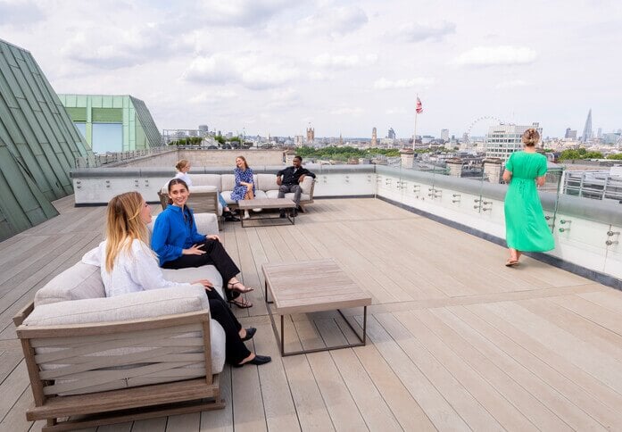 The roof terrace at Devonshire House, Serv Corp in Green Park, W1 - London