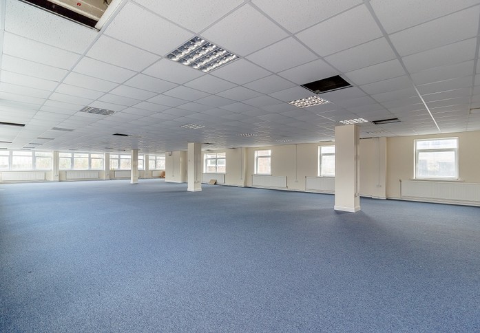 Unfurnished workspace at Oldway House, Waxport Limited, Merthyr Tydfil