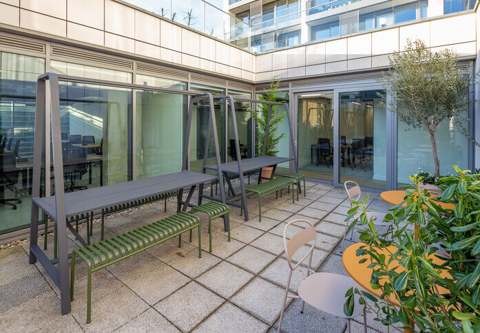 Outdoor space at The Landing, Space Made Group Limited in Putney, SW15 - London