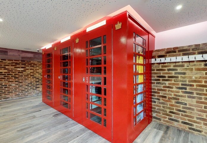 Telephone booth at The Long Barn, Lawmans UK Ltd in Surrey