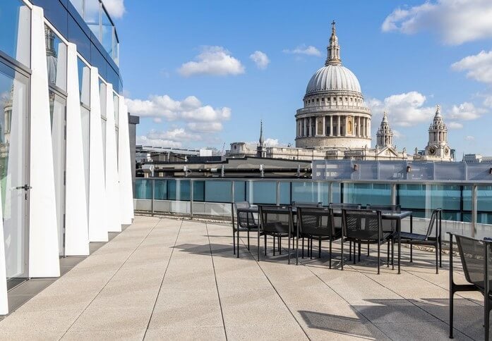Roof terrace at 30 Cannon Street, Romulus Shortlands Limited, Cannon Street