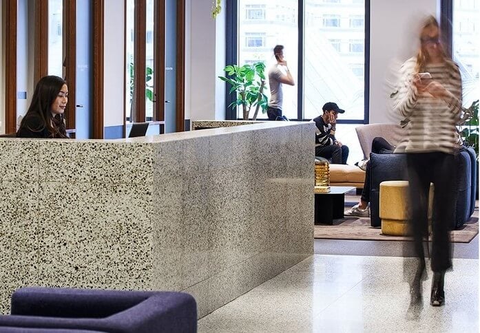 Reception area at One Canada Square, The Office Group Ltd. in Canary Wharf