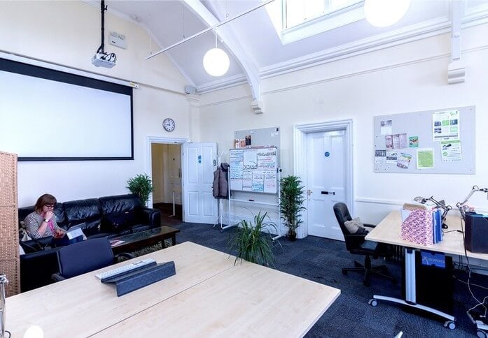 The shared deskspace at The Workary Hanwell, Wimbletech CIC in Hanwell