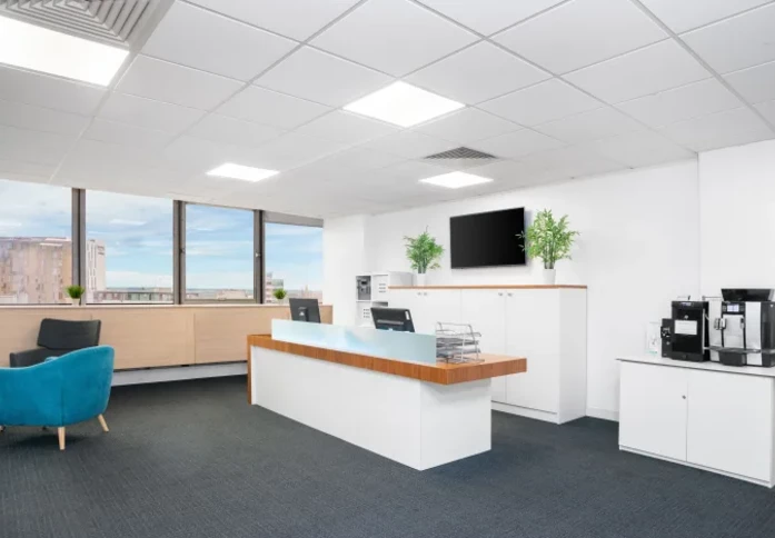 The reception at City Gate East, Regus in Nottingham