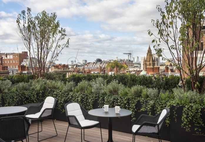 The outdoor area at North Audley Street, The Argyll Club (LEO) in Mayfair