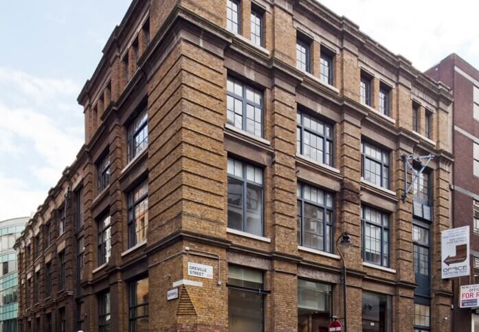 Building external for Greville Street, The Office Group Ltd., Farringdon