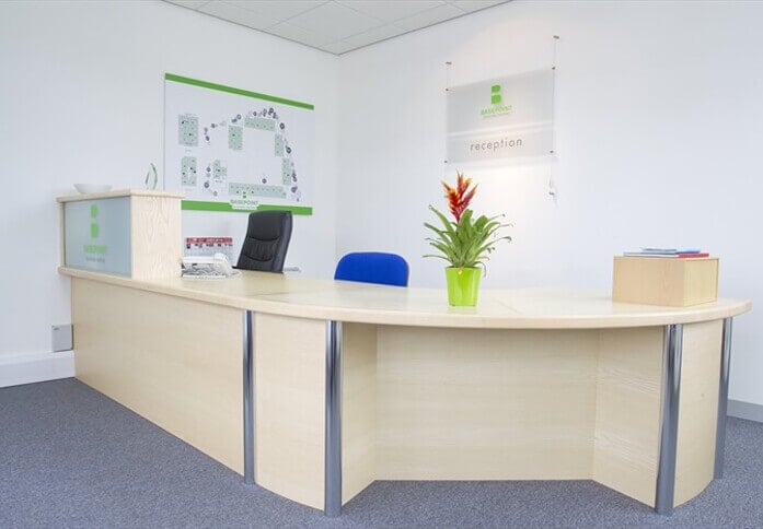 Reception area at Basepoint Waterlooville, Regus in Waterlooville