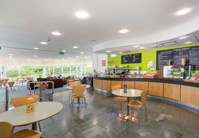 CafÃ© area at Alba Centre, Omnia Offices, Livingston