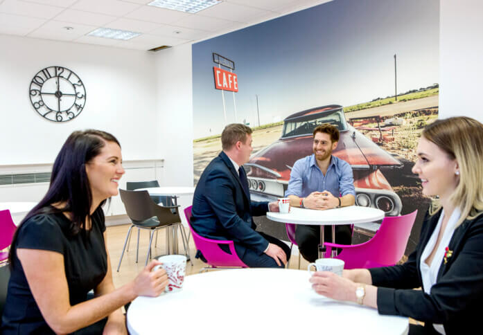 A breakout area in Gyleview House, NewFlex Limited (previously Citibase), Edinburgh