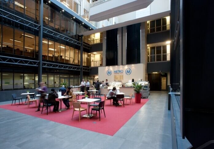 CafÃ© area at Centre City, Bruntwood, Birmingham