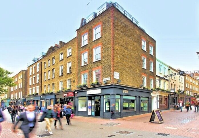 Building external for Carnaby Street, Workpad Group Ltd, Soho