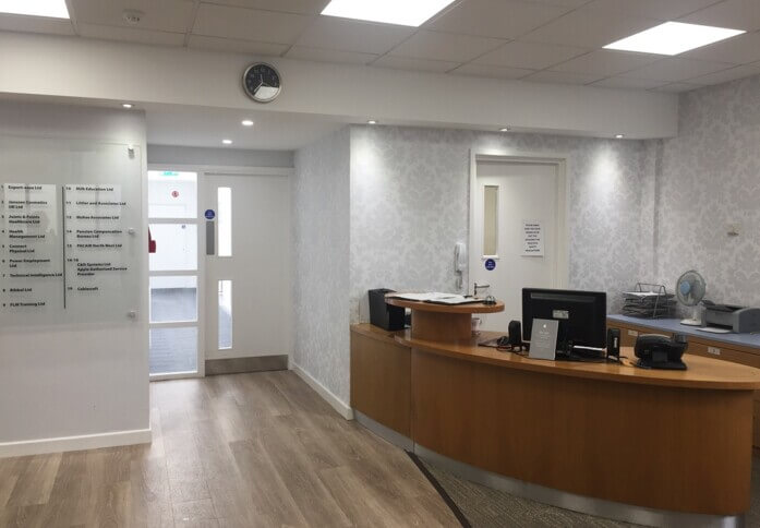 Reception at 112-114 Market Street, Business Space Solutions in Wigan