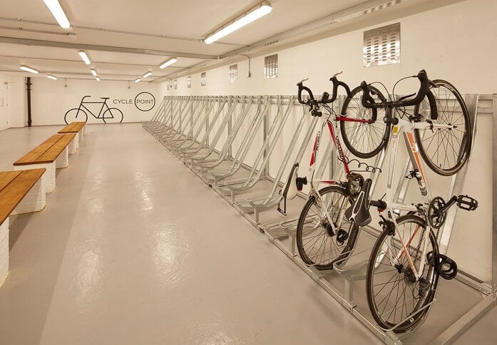 Cycle room at White Building Studios, Ashville Properties Ltd in Southampton