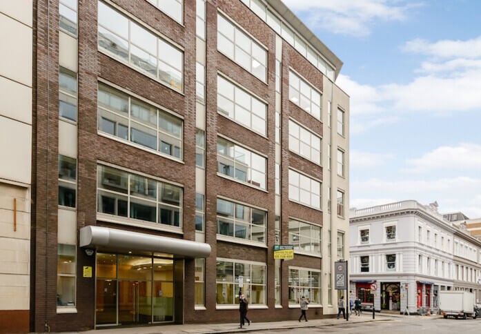 The building at 43 Worship Street, Business Cube Management Solutions Ltd in Shoreditch