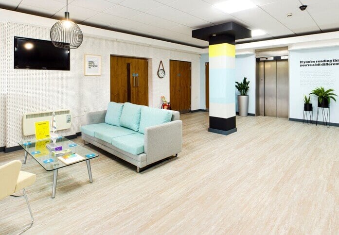 The foyer at Trafalgar House, Biz - Space (Cardiff)