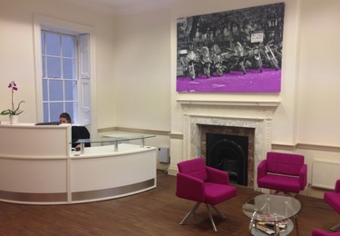 Reception at 35 Soho Square, The Boutique Workplace Company in Soho