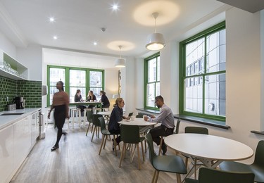 A breakout area in 36 Whitefriars Street, The Boutique Workplace Company, Blackfriars
