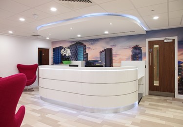The reception at Clippers House, The Serviced Office Company in Manchester
