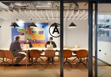 Boardroom at Hyphen, WeWork in Manchester