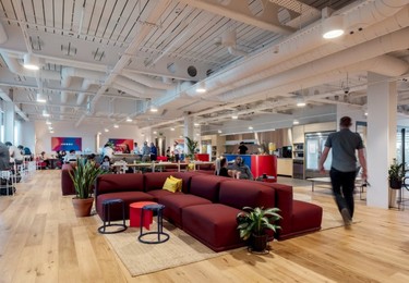 Breakout area at Kings Place, WeWork in King's Cross