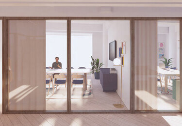 The meeting room at Parcels Building, Fora Space Limited in Marylebone