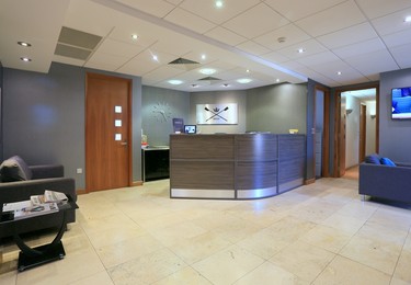 Reception area at Prama House, Podium Space Ltd in Oxford