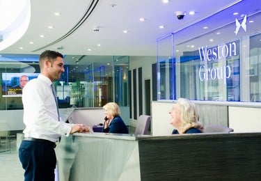 Reception - The Stansted Centre, Weston Business Centres Ltd in Stansted