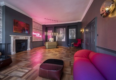 Reception in 36 Soho Square, The Boutique Workplace Company, Soho