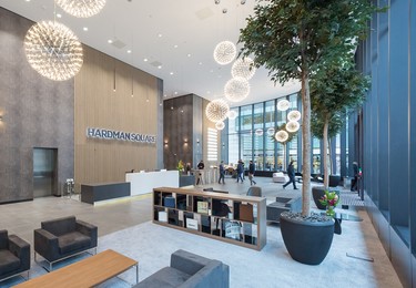 Reception area at 3 Hardman Square, Landmark Space in Manchester