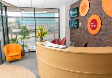 Reception area at Letraset Building, Kent Space Ltd in Ashford