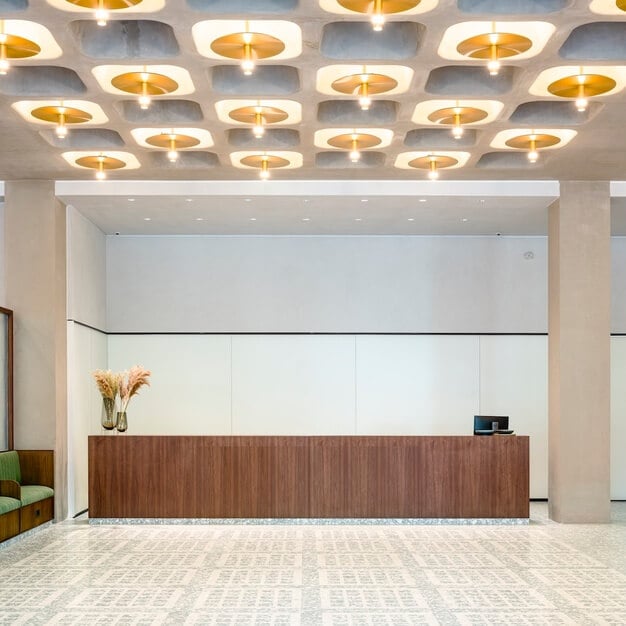 Reception area at Coleman Street, Industrious in Moorgate, EC2 - London