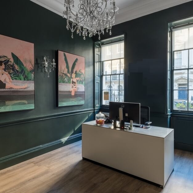 Reception in Five Southampton Place, The Boutique Workplace Company, Holborn
