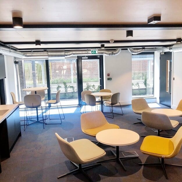 Breakout area at Millharbour Court, The Serviced Office Company in Canary Wharf
