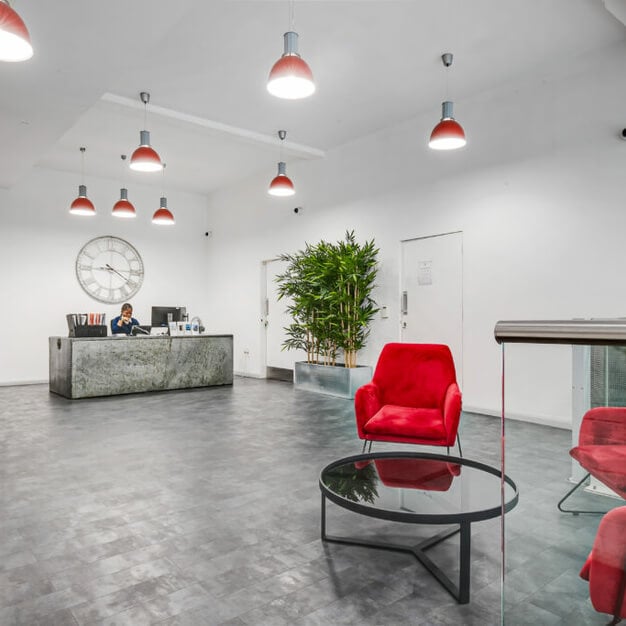 The reception at 15 Worship Street, Business Cube Management Solutions Ltd in Shoreditch, EC1 - London