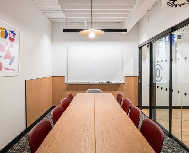 The meeting room at 131 Finsbury Pavement, WeWork in Moorgate