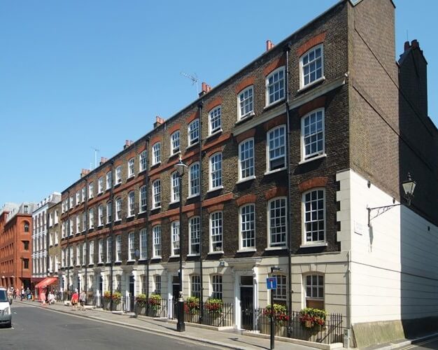 The building at 52-54 Broadwick Street, Clarendon Business Centres, Soho