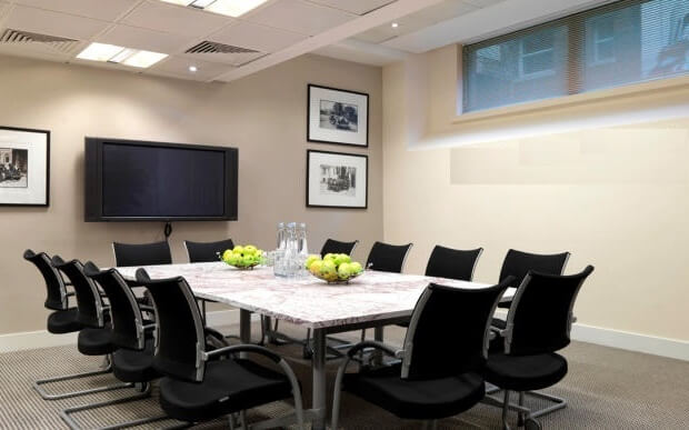 The meeting room at 52-54 Broadwick Street, Clarendon Business Centres in Soho