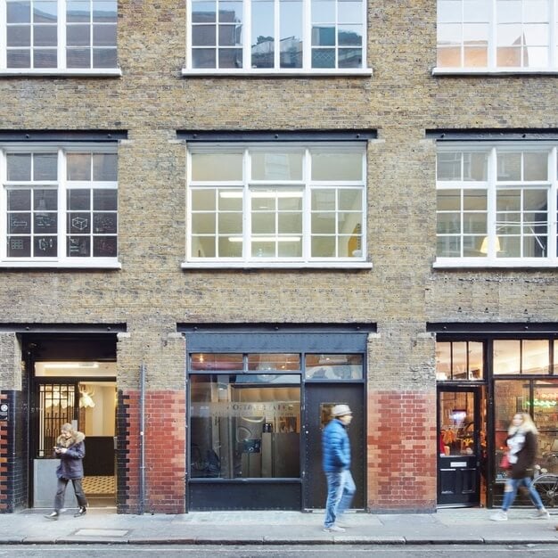 The building at Archer Street Studios, Workspace Group Plc in Soho