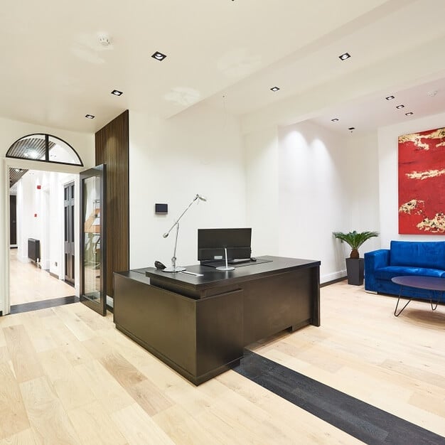 Reception in George House, Workpad Group Ltd, Fitzrovia
