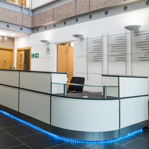 Reception area at Victory House, Regus in Northampton