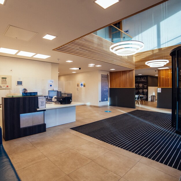 Reception area at Oak House, FigFlex Offices Ltd in Watford, WD1 - East England