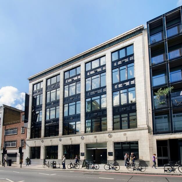 The building at 338-346 Goswell Road, Workspace Group Plc in Angel