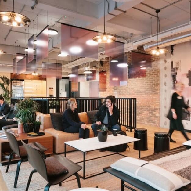 A breakout area in St Katharine's Way, WeWork, Tower Hill