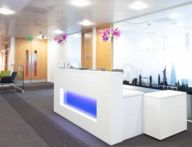 Reception in Euston Tower, The Office Serviced Offices (OSiT), Euston